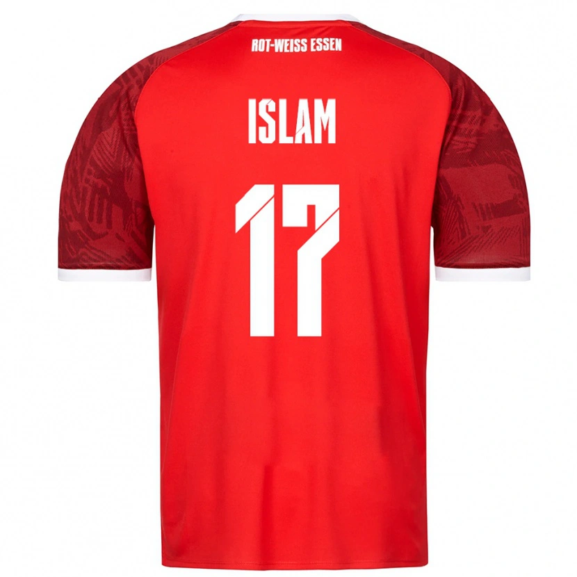 Danxen Mulher Camisola Arda Islam #17 Vermelho Borgonha Branco Alternativa 2025/26 Camisa