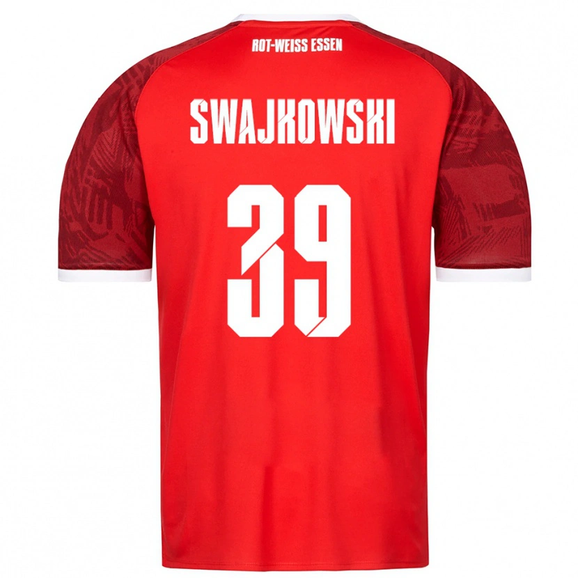 Danxen Mulher Camisola Gianluca Swajkowski #39 Vermelho Borgonha Branco Alternativa 2025/26 Camisa