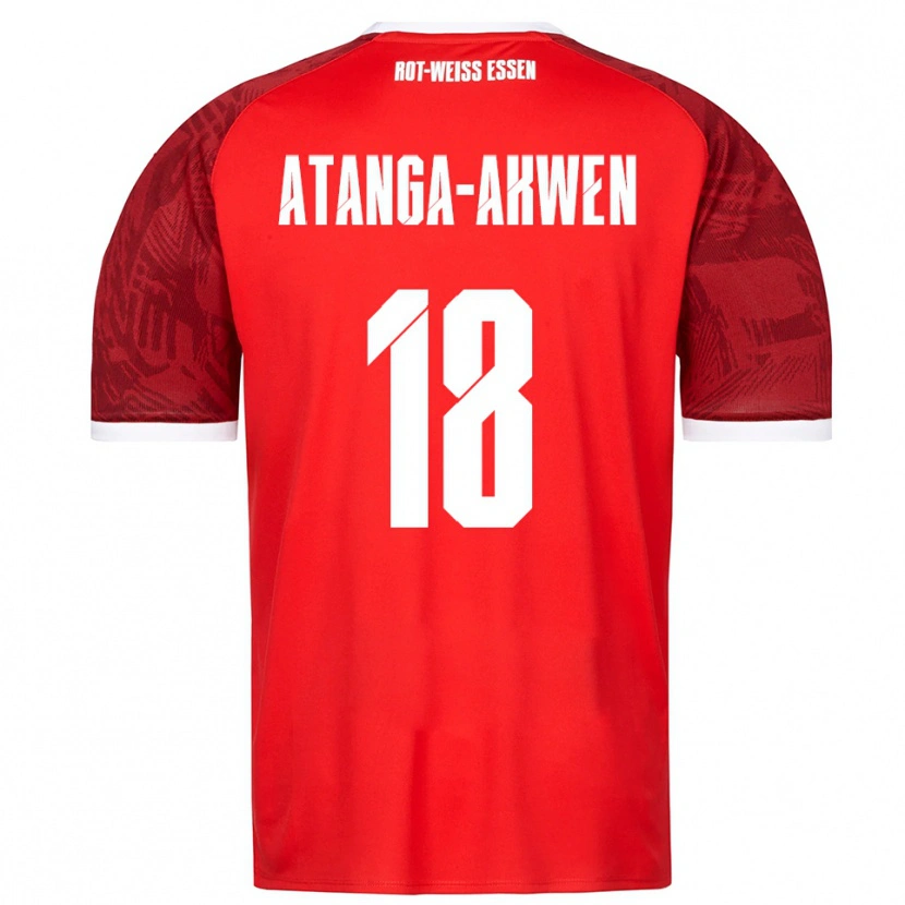 Danxen Mulher Camisola Randy-Tamufor Atanga-Akwen #18 Vermelho Borgonha Branco Alternativa 2025/26 Camisa