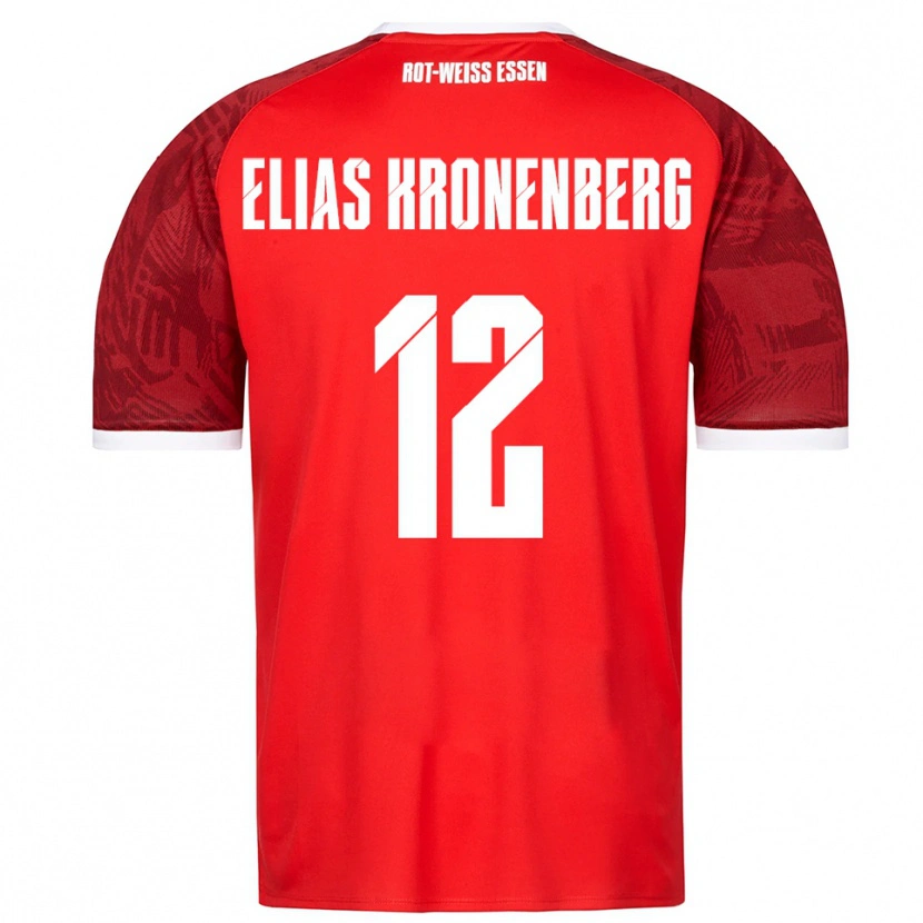 Danxen Mulher Camisola Sebastian Elias Kronenberg #12 Vermelho Borgonha Branco Alternativa 2025/26 Camisa