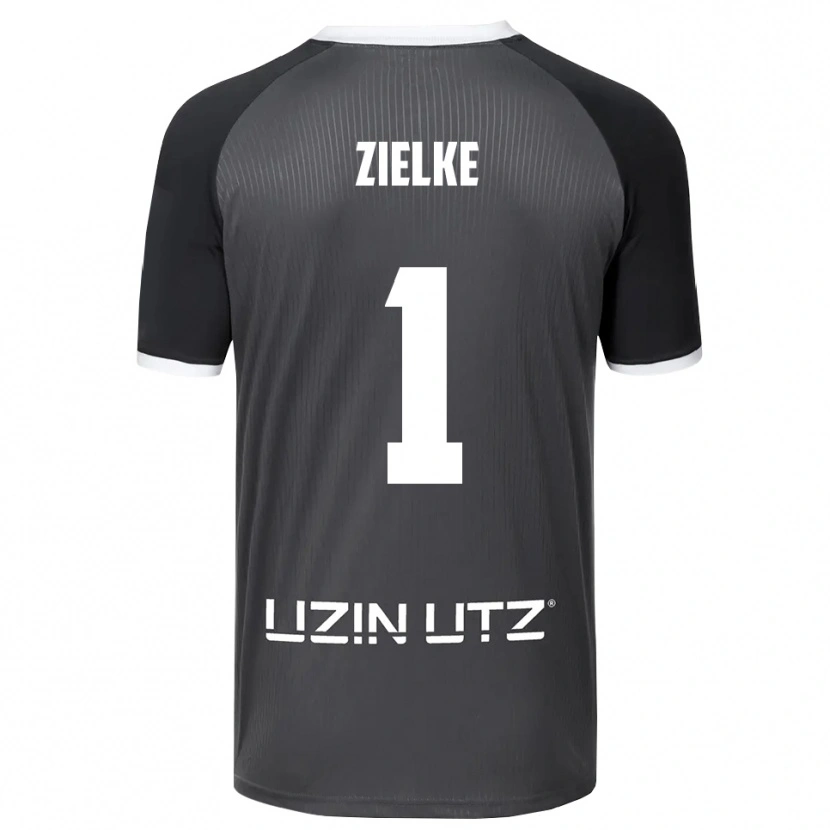 Danxen Mulher Camisola Paul Zielke #1 Cinzento Branco Alternativa 2025/26 Camisa