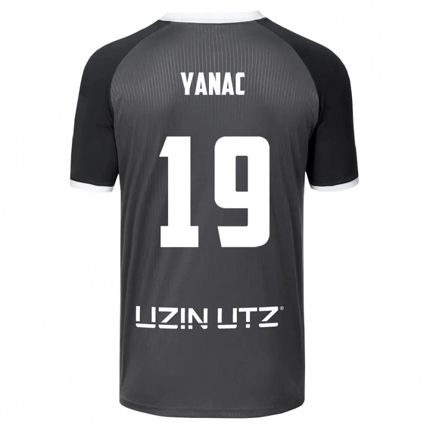 Danxen Mulher Camisola Kaan Yanac #19 Cinzento Branco Alternativa 2025/26 Camisa