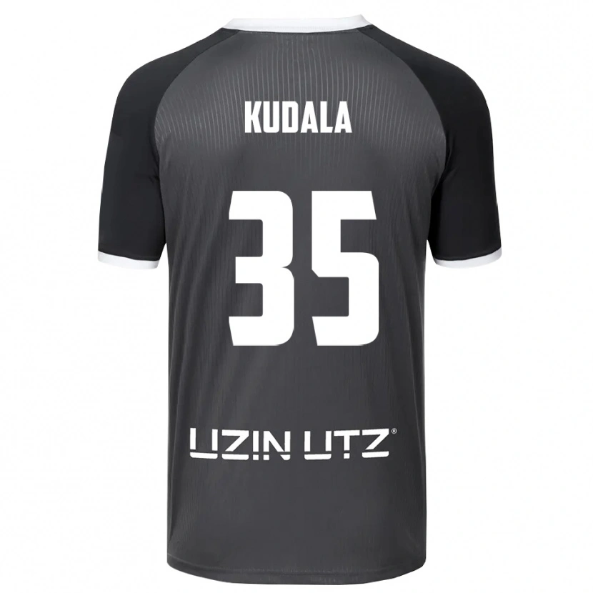 Danxen Mulher Camisola Julian Kudala #35 Cinzento Branco Alternativa 2025/26 Camisa