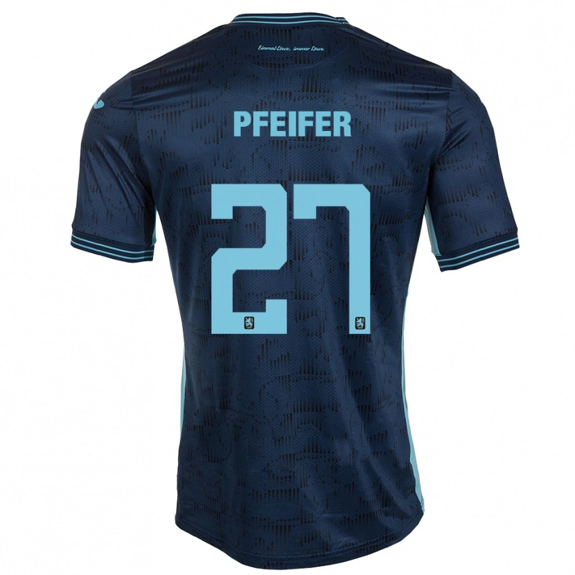 Danxen Mulher Camisola Manuel Pfeifer #27 Azul Royal Alternativa 2025/26 Camisa