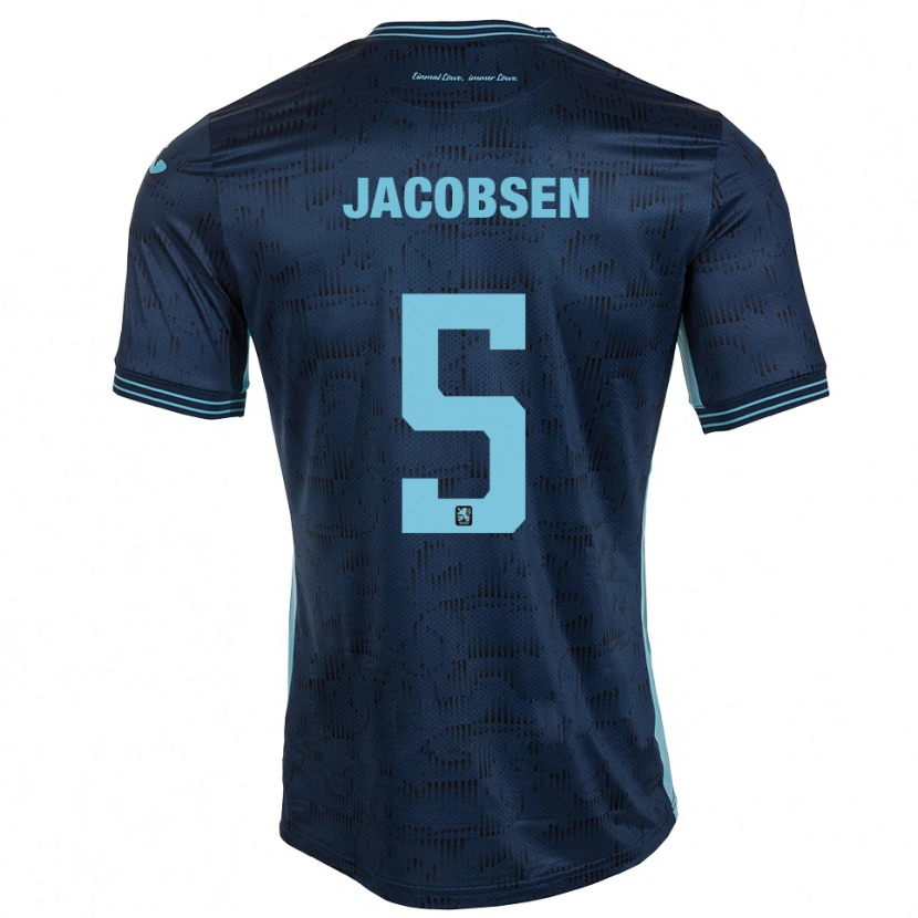 Danxen Mulher Camisola Thore Jacobsen #5 Azul Royal Alternativa 2025/26 Camisa