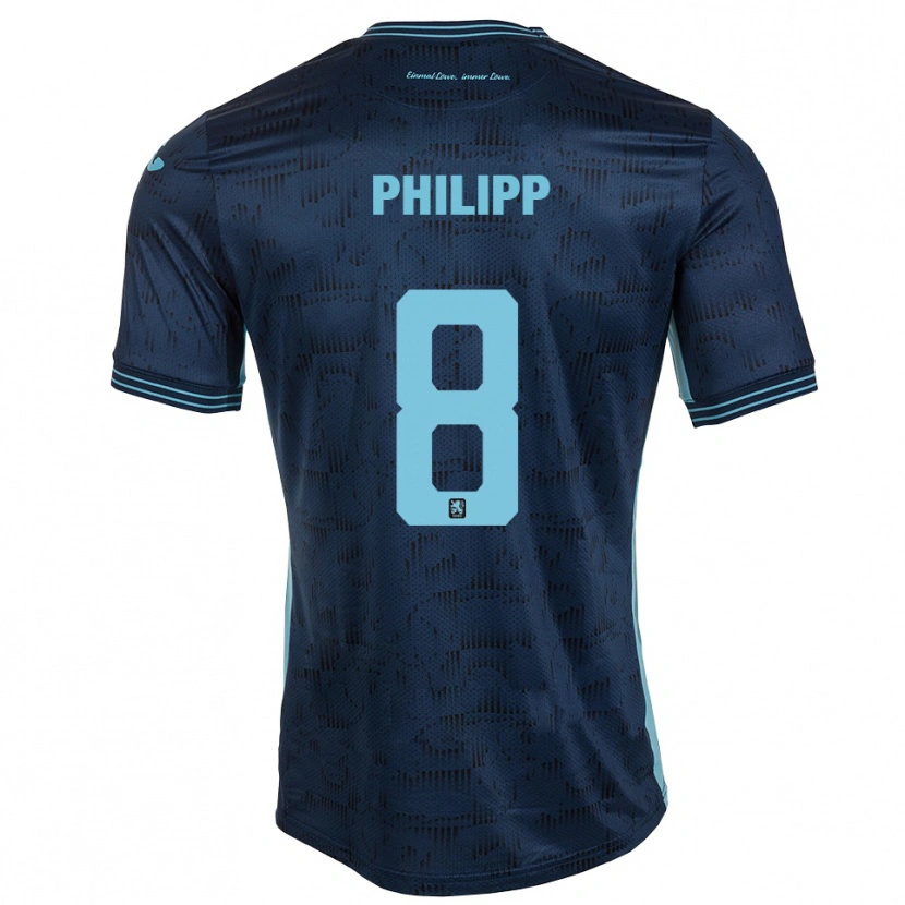 Danxen Mulher Camisola David Philipp #8 Azul Royal Alternativa 2025/26 Camisa