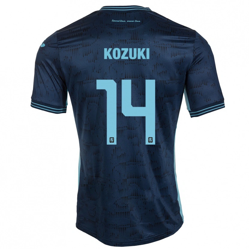 Danxen Mulher Camisola Soichiro Kozuki #14 Azul Royal Alternativa 2025/26 Camisa