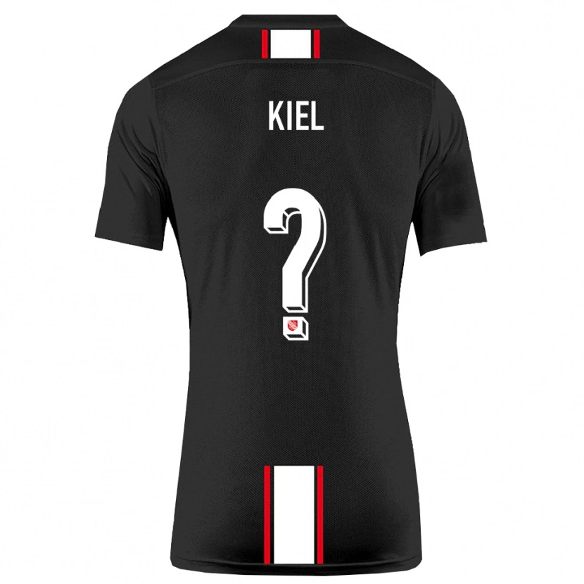 Danxen Mulher Camisola Niels Kiel #0 Preto Branco Alternativa 2025/26 Camisa