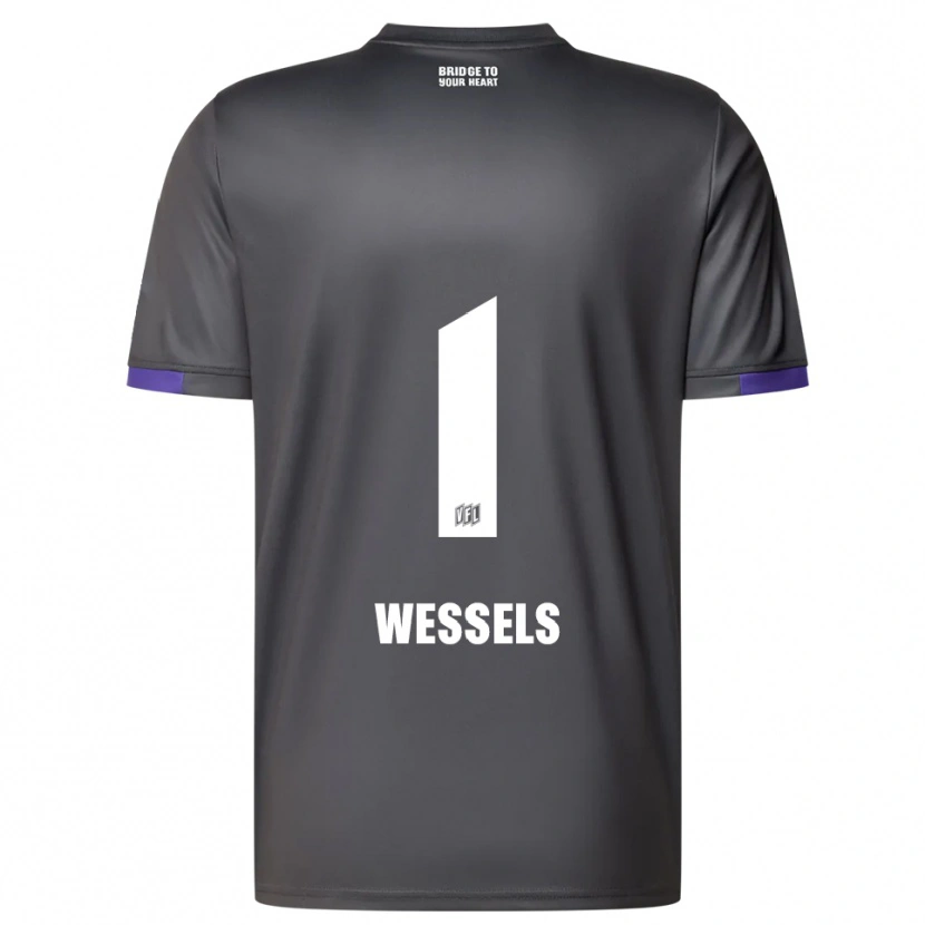 Danxen Mulher Camisola Felix Wessels #1 Cinzento Roxo Alternativa 2025/26 Camisa