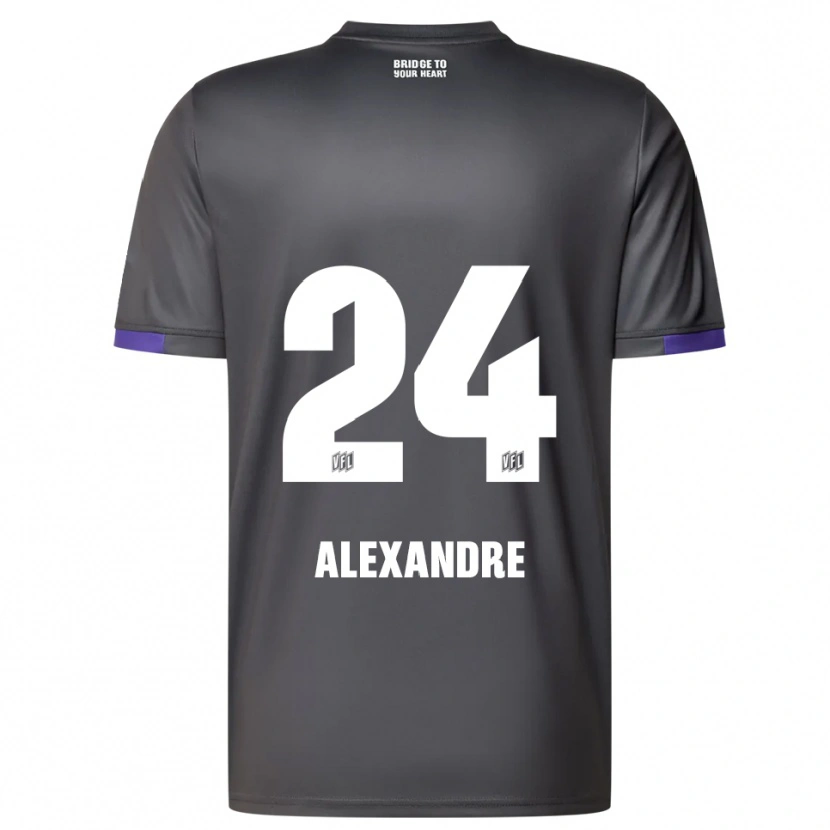 Danxen Mulher Camisola Tyron Alexandre #24 Cinzento Roxo Alternativa 2025/26 Camisa