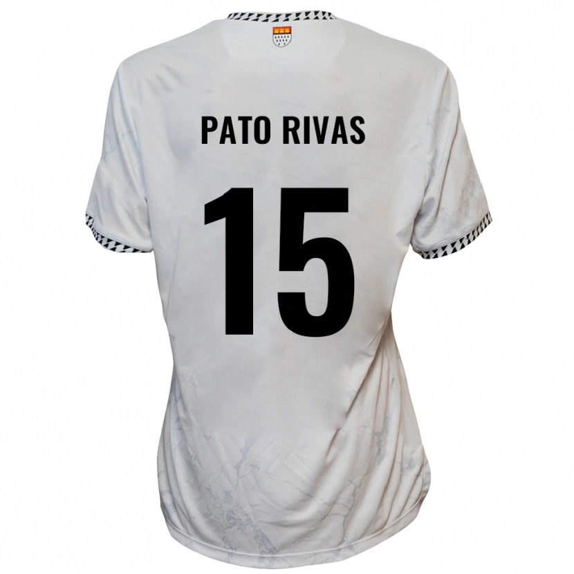 Danxen Mulher Camisola Enrique Pato Rivas #15 Branco Preto Alternativa 2025/26 Camisa