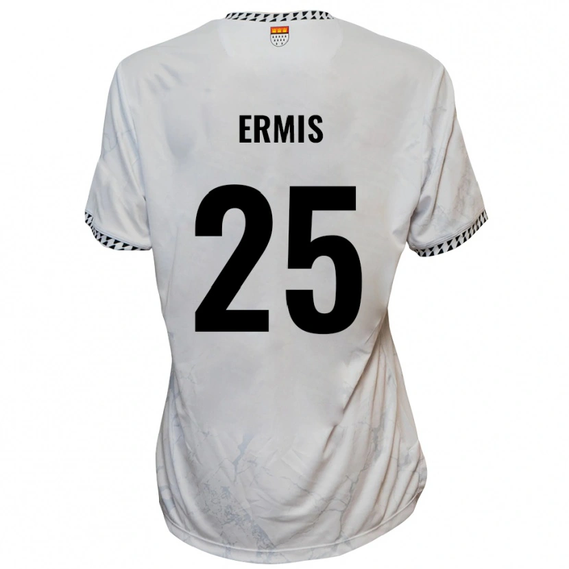 Danxen Mulher Camisola Kiyan Ermis #25 Branco Preto Alternativa 2025/26 Camisa