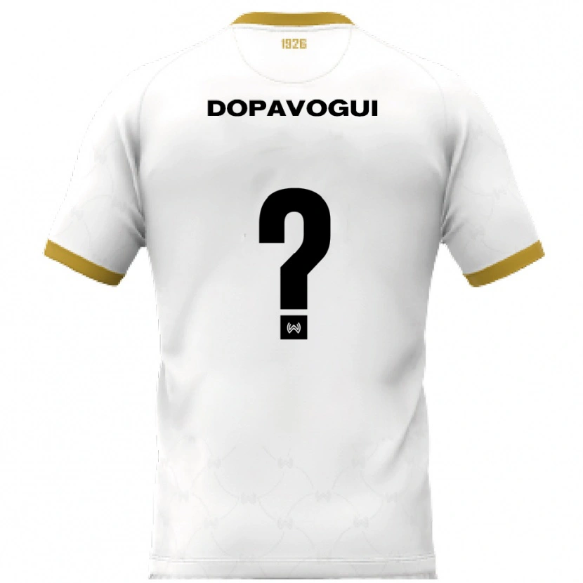 Danxen Mulher Camisola Zeze Dopavogui #0 Branco Dourado Alternativa 2025/26 Camisa