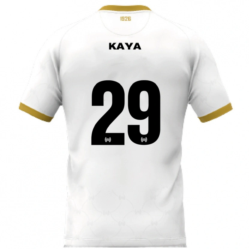 Danxen Mulher Camisola Fatih Kaya #29 Branco Dourado Alternativa 2025/26 Camisa
