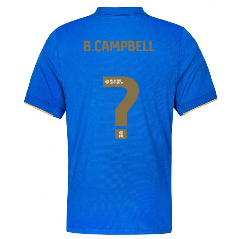 Danxen Criança Camisola Blake Campbell #0 Azul Dourado Principal 2025/26 Camisa