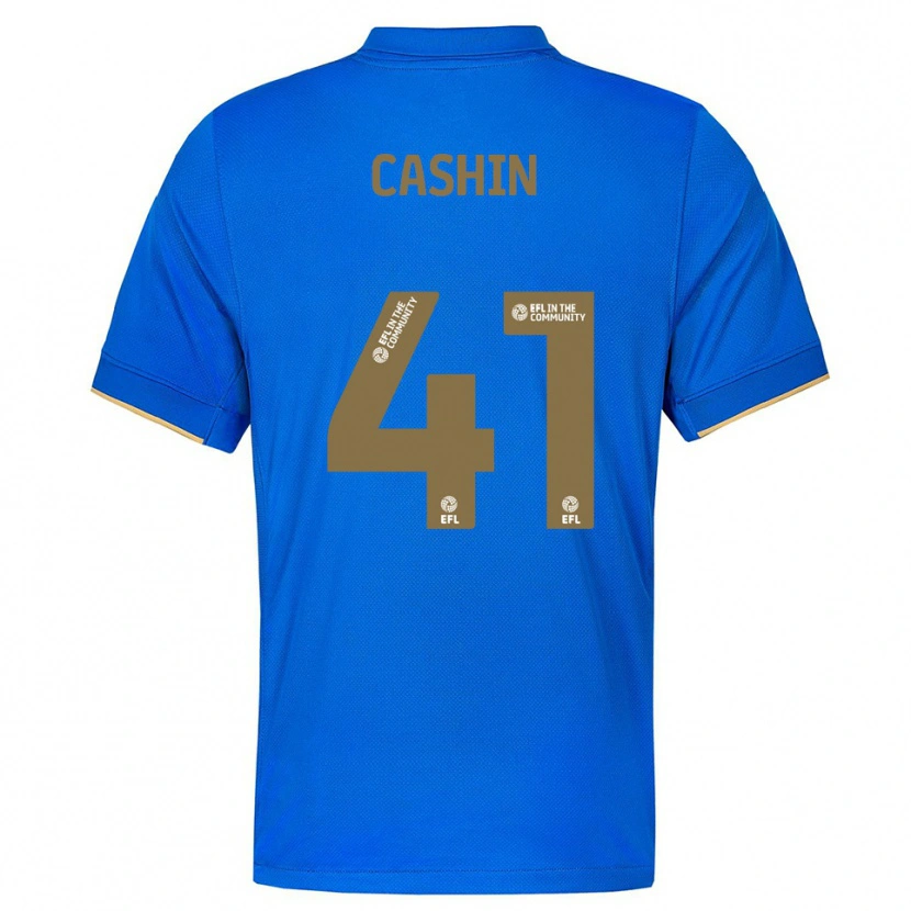 Danxen Criança Camisola Eiran Cashin #41 Azul Dourado Principal 2025/26 Camisa