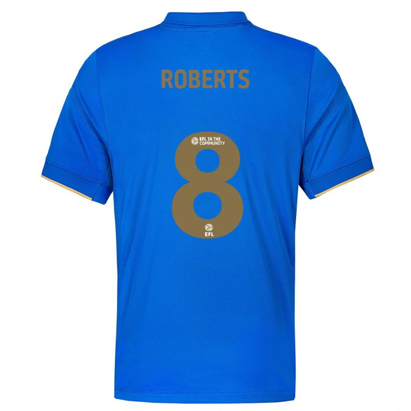 Danxen Criança Camisola Tyler Roberts #8 Azul Dourado Principal 2025/26 Camisa