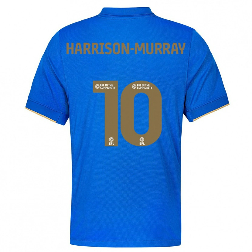 Danxen Criança Camisola Christie Harrison-Murray #10 Azul Dourado Principal 2025/26 Camisa