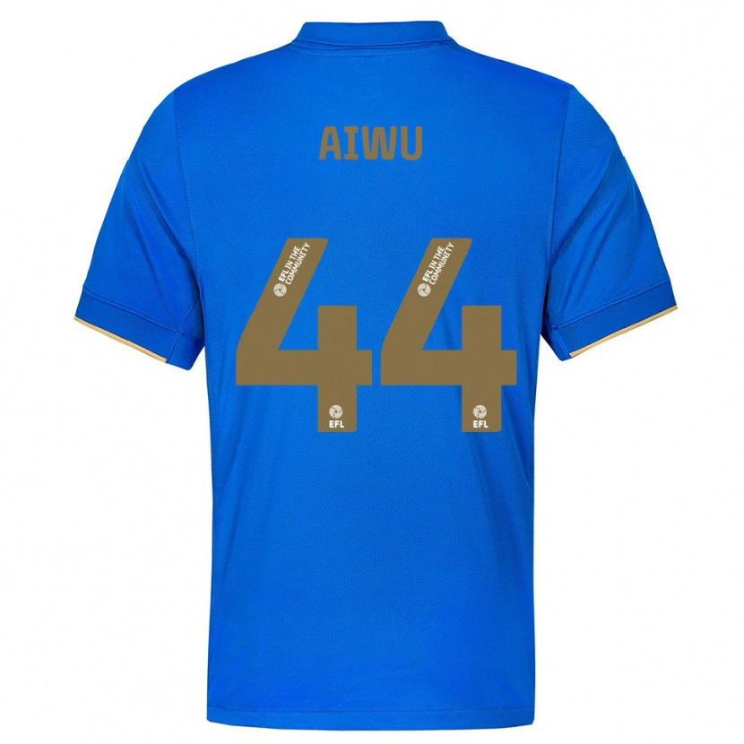 Danxen Criança Camisola Emanuel Aiwu #44 Azul Dourado Principal 2025/26 Camisa