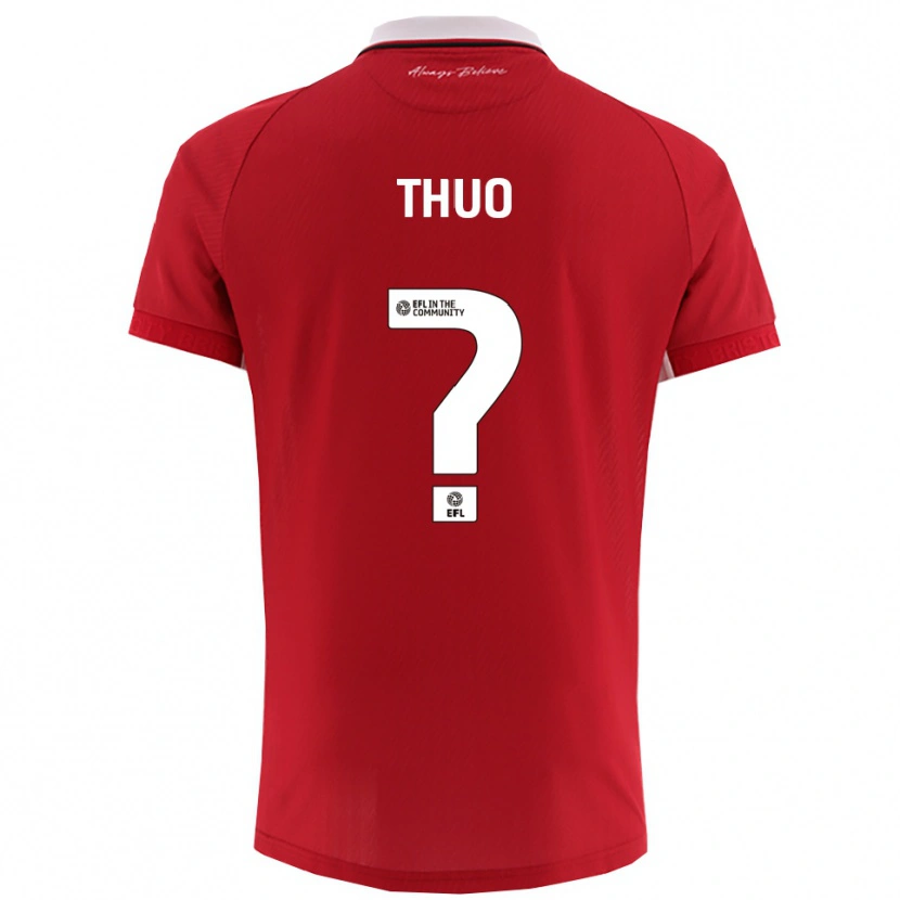 Danxen Criança Camisola Mark Thuo #0 Vermelho Branco Principal 2025/26 Camisa