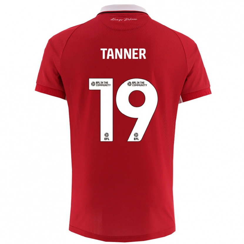 Danxen Criança Camisola George Tanner #19 Vermelho Branco Principal 2025/26 Camisa