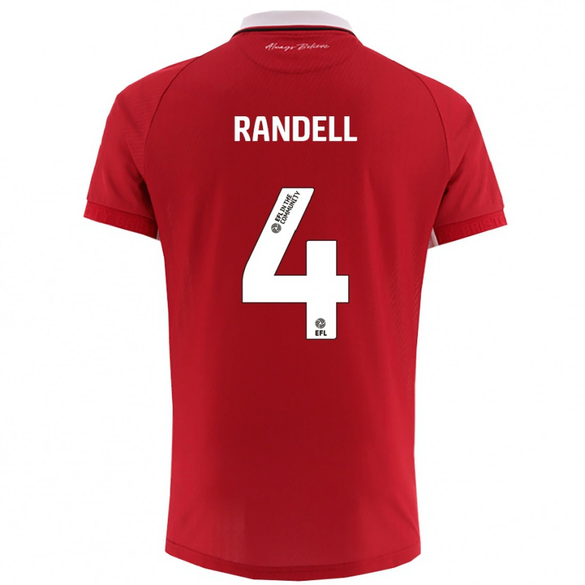 Danxen Criança Camisola Adam Randell #4 Vermelho Branco Principal 2025/26 Camisa