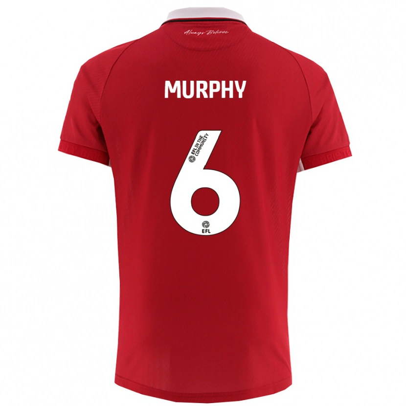 Danxen Criança Camisola Adam Murphy #6 Vermelho Branco Principal 2025/26 Camisa