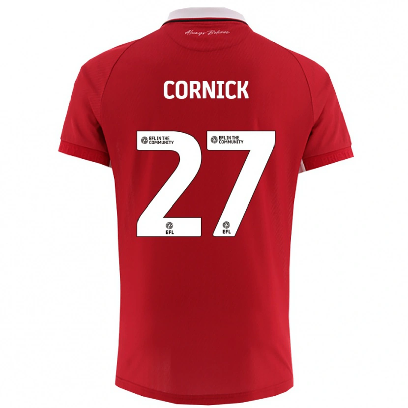 Danxen Criança Camisola Harry Cornick #27 Vermelho Branco Principal 2025/26 Camisa