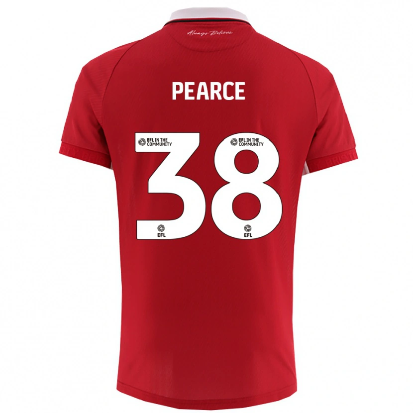 Danxen Criança Camisola Manon Pearce #38 Vermelho Branco Principal 2025/26 Camisa