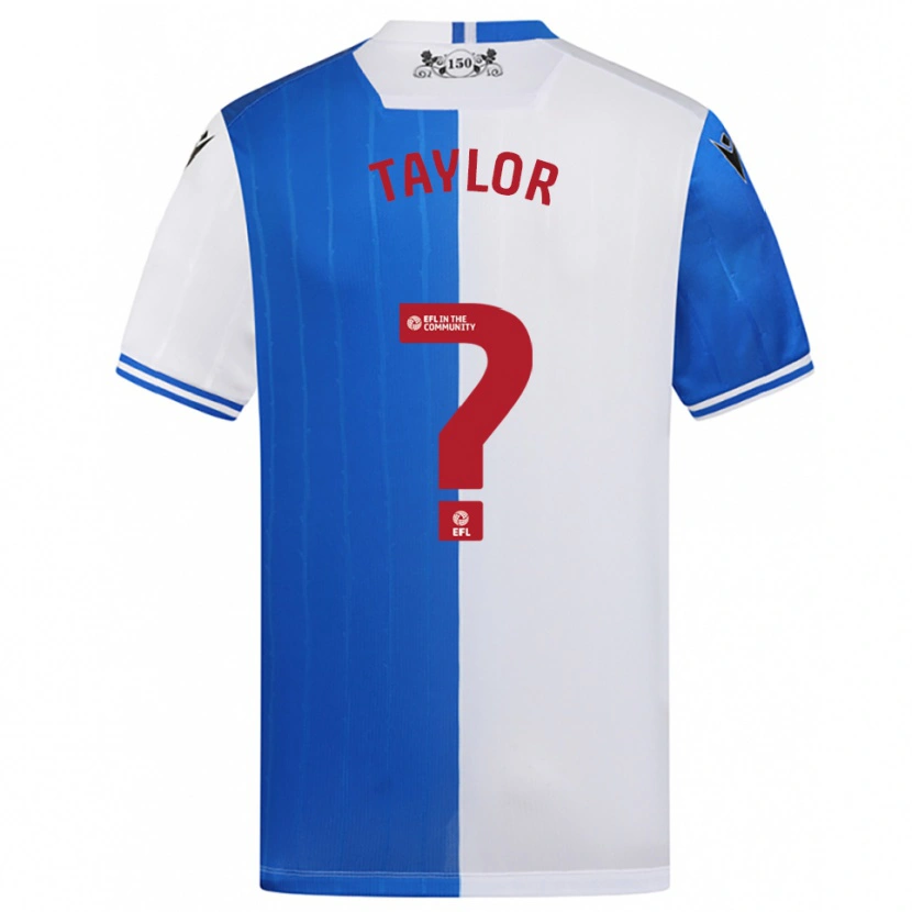Danxen Criança Camisola Bradley Taylor #0 Azul Branco Principal 2025/26 Camisa