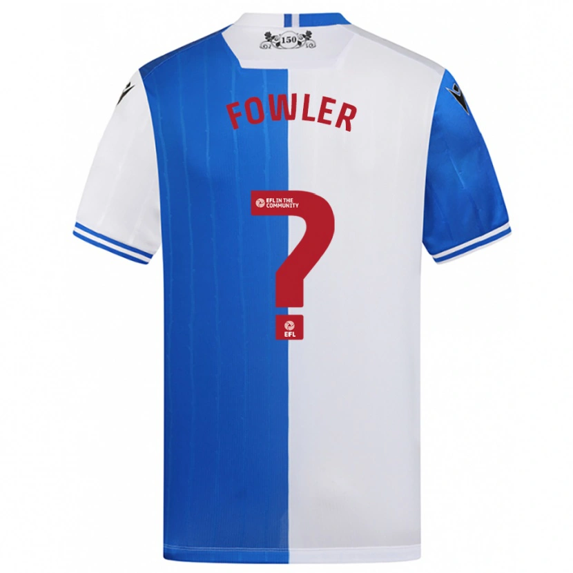 Danxen Criança Camisola Jacob Fowler #0 Azul Branco Principal 2025/26 Camisa