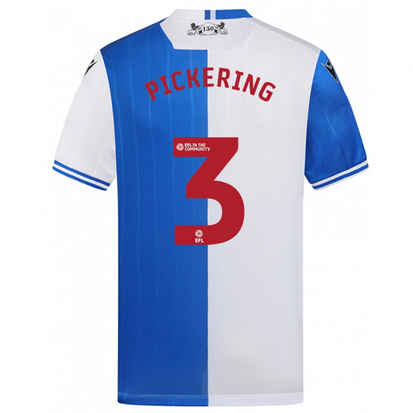 Danxen Criança Camisola Harry Pickering #3 Azul Branco Principal 2025/26 Camisa