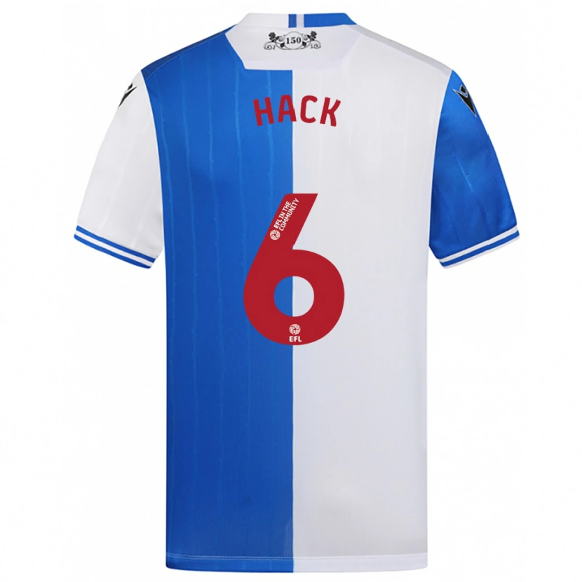 Danxen Criança Camisola Ellie Hack #6 Azul Branco Principal 2025/26 Camisa