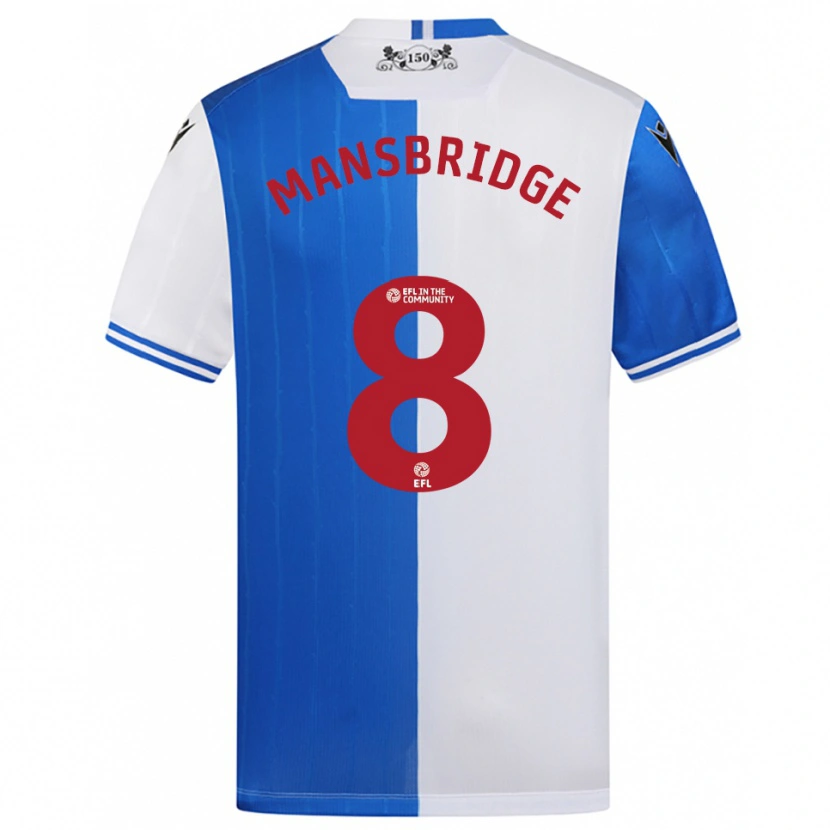 Danxen Criança Camisola Tyler Mansbridge #8 Azul Branco Principal 2025/26 Camisa