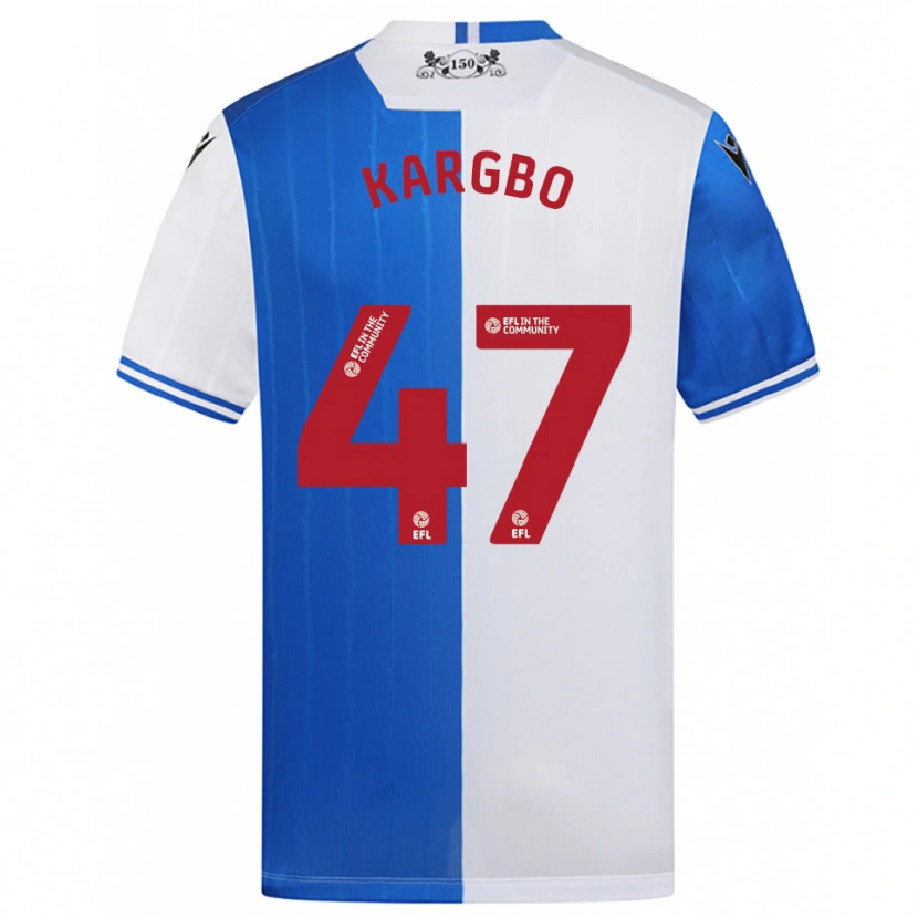 Danxen Criança Camisola Augustus Kargbo #47 Azul Branco Principal 2025/26 Camisa