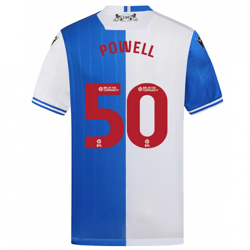 Danxen Criança Camisola Brandon Powell #50 Azul Branco Principal 2025/26 Camisa