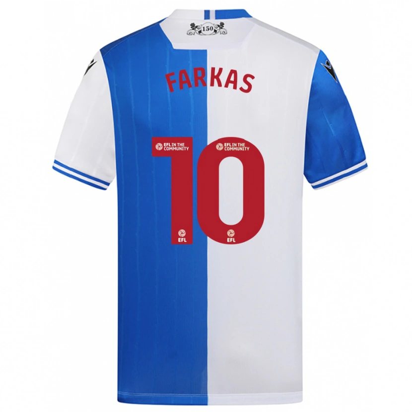 Danxen Criança Camisola Patrik Farkas #10 Azul Branco Principal 2025/26 Camisa