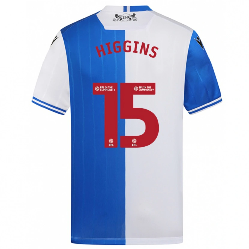 Danxen Criança Camisola Harvey Higgins #15 Azul Branco Principal 2025/26 Camisa