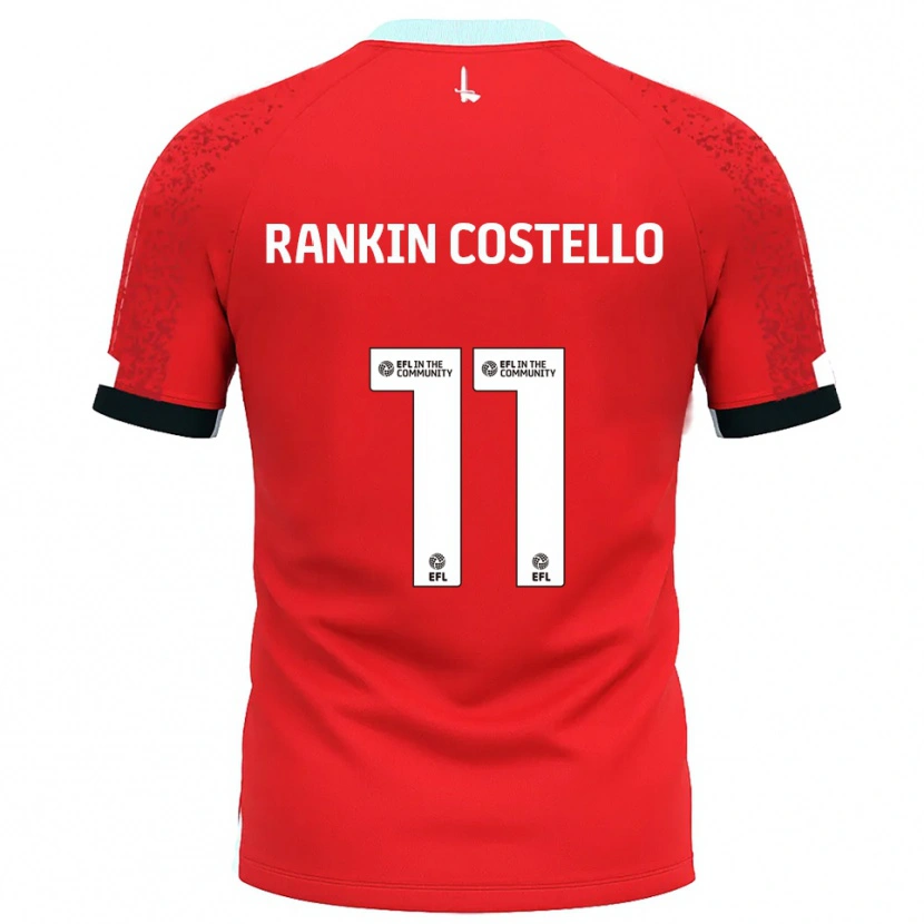 Danxen Criança Camisola Joe Rankin-Costello #11 Vermelho Branco Principal 2025/26 Camisa