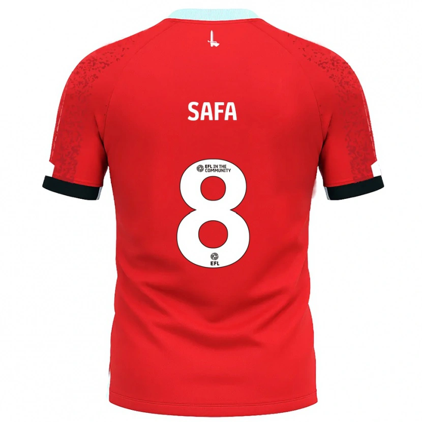 Danxen Criança Camisola Jacob Safa #8 Vermelho Branco Principal 2025/26 Camisa
