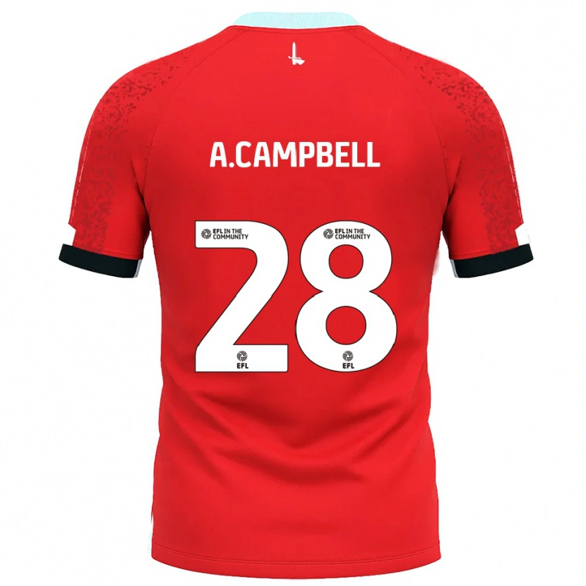 Danxen Criança Camisola Allan Campbell #28 Vermelho Branco Principal 2025/26 Camisa