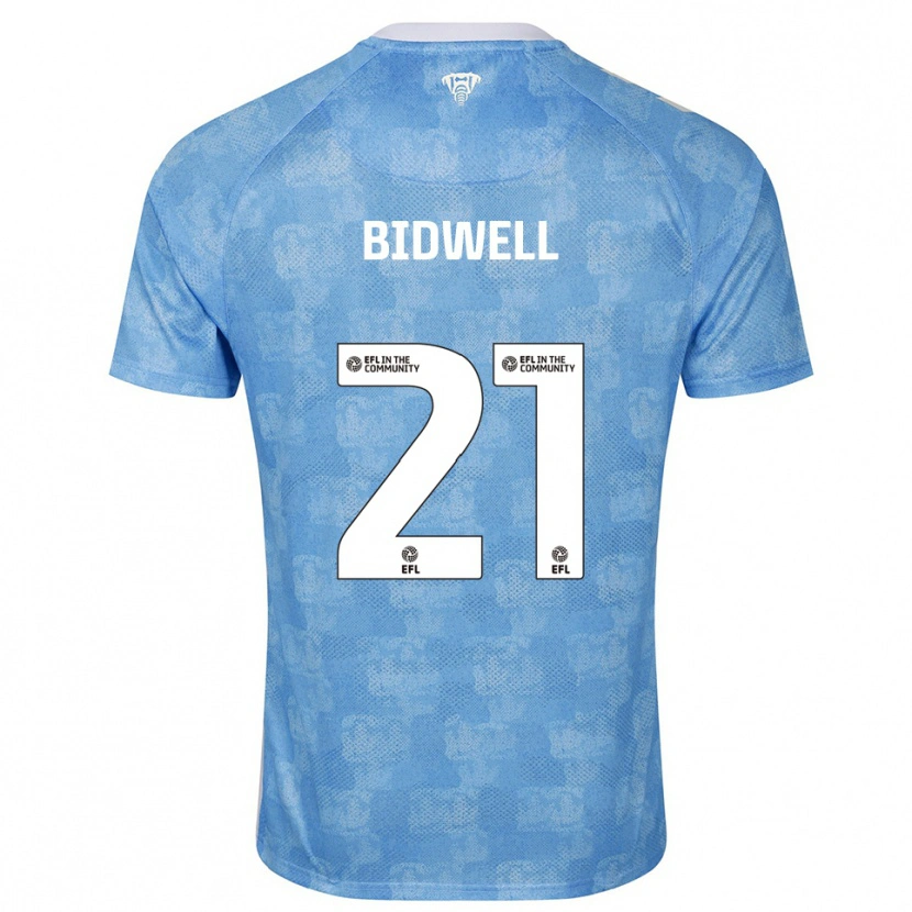 Danxen Criança Camisola Jake Bidwell #21 Azul Celeste Branco Principal 2025/26 Camisa