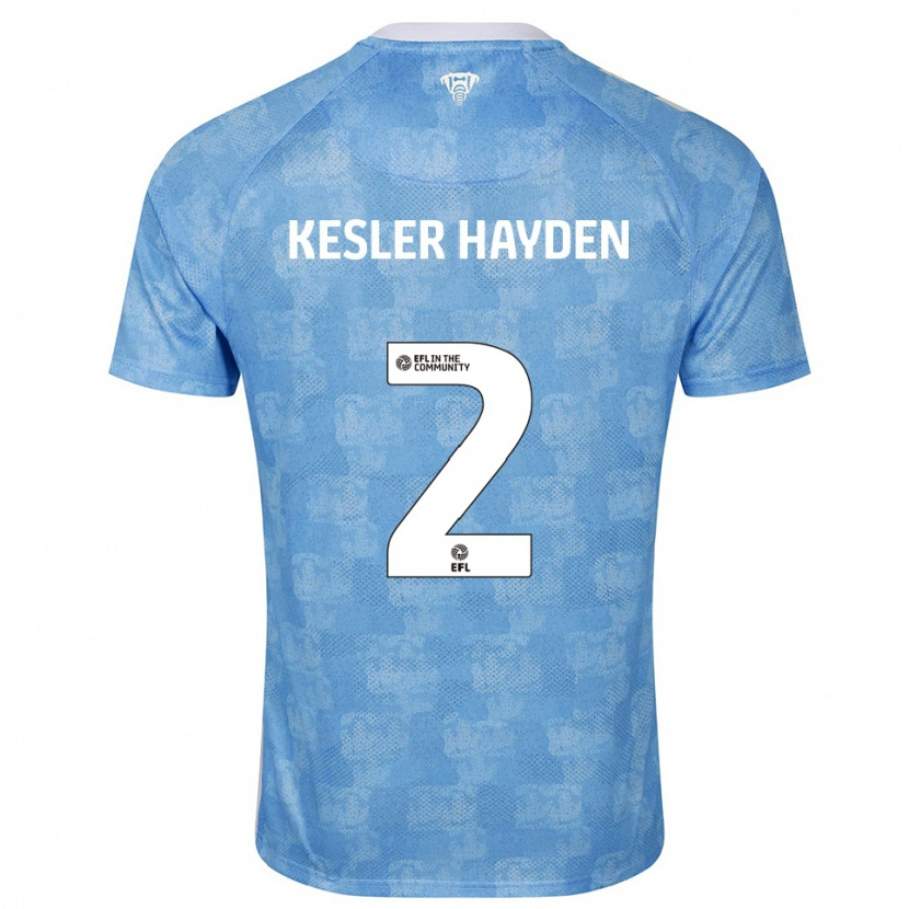 Danxen Criança Camisola Kaine Kesler-Hayden #2 Azul Celeste Branco Principal 2025/26 Camisa