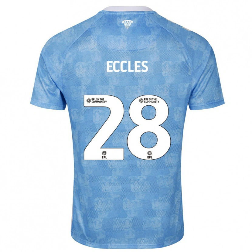 Danxen Criança Camisola Josh Eccles #28 Azul Celeste Branco Principal 2025/26 Camisa