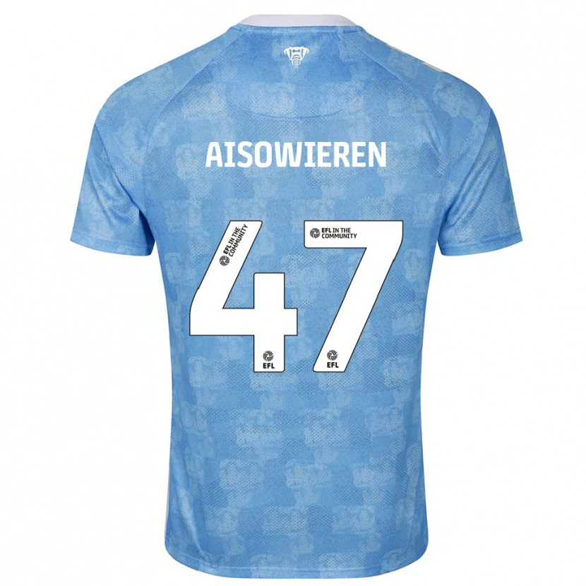 Danxen Criança Camisola Evan Eghosa Aisowieren #47 Azul Celeste Branco Principal 2025/26 Camisa