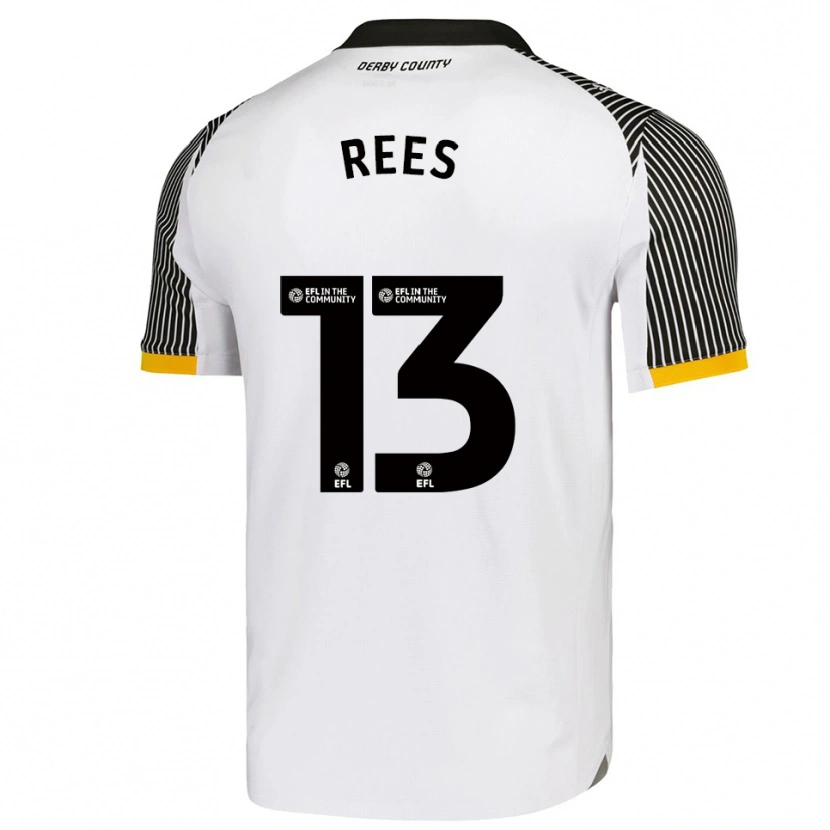 Danxen Criança Camisola Harvey Rees #13 Branco Preto Principal 2025/26 Camisa