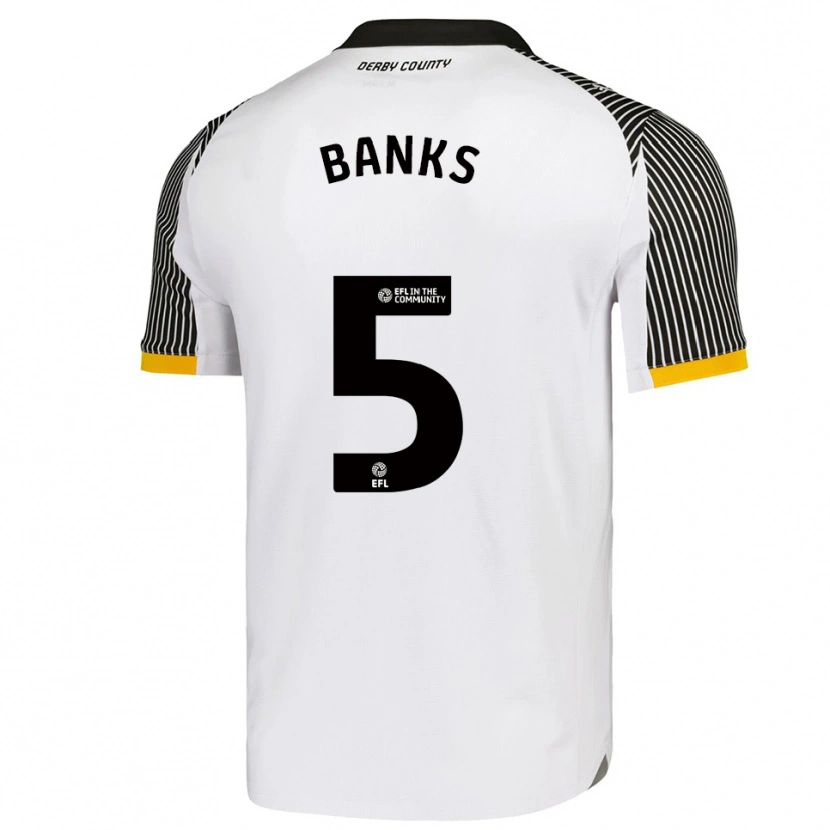 Danxen Criança Camisola Luke Banks #5 Branco Preto Principal 2025/26 Camisa