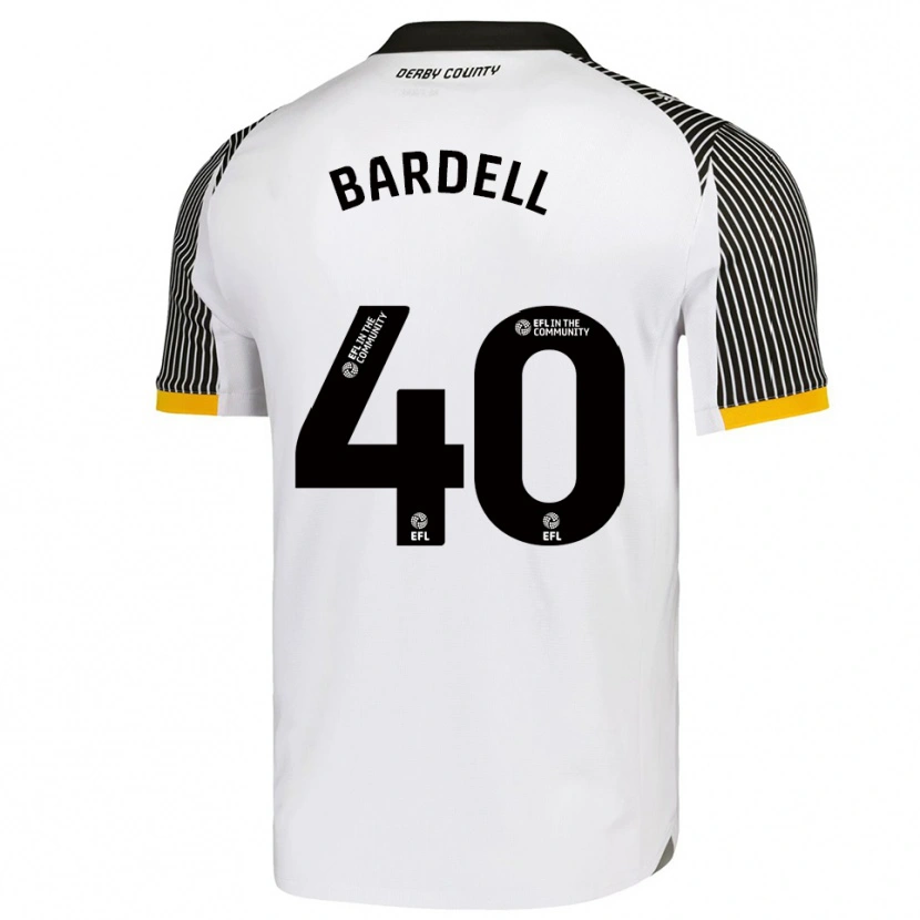 Danxen Criança Camisola Max Bardell #40 Branco Preto Principal 2025/26 Camisa