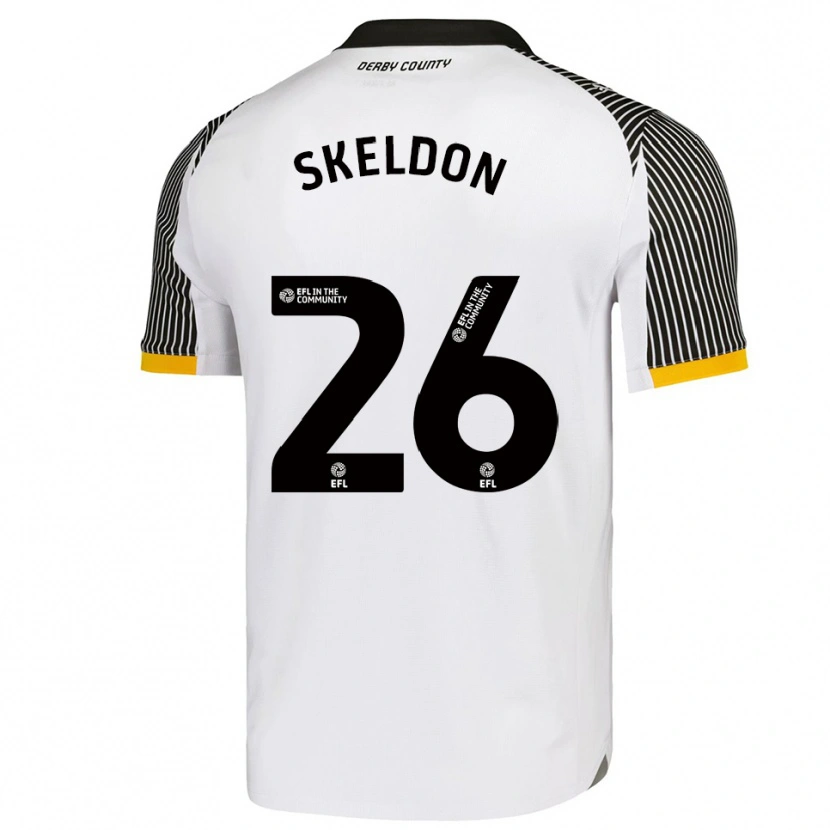 Danxen Criança Camisola Lily Skeldon #26 Branco Preto Principal 2025/26 Camisa