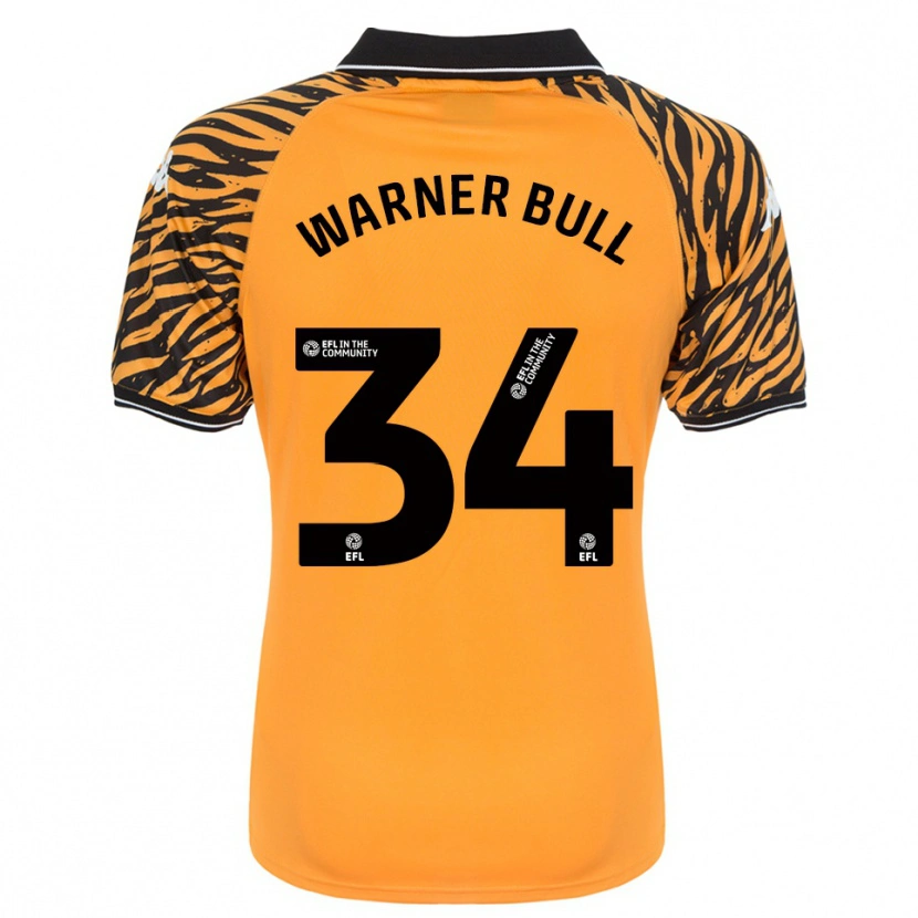 Danxen Criança Camisola Lucy Warner-Bull #34 Laranja Preto Principal 2025/26 Camisa
